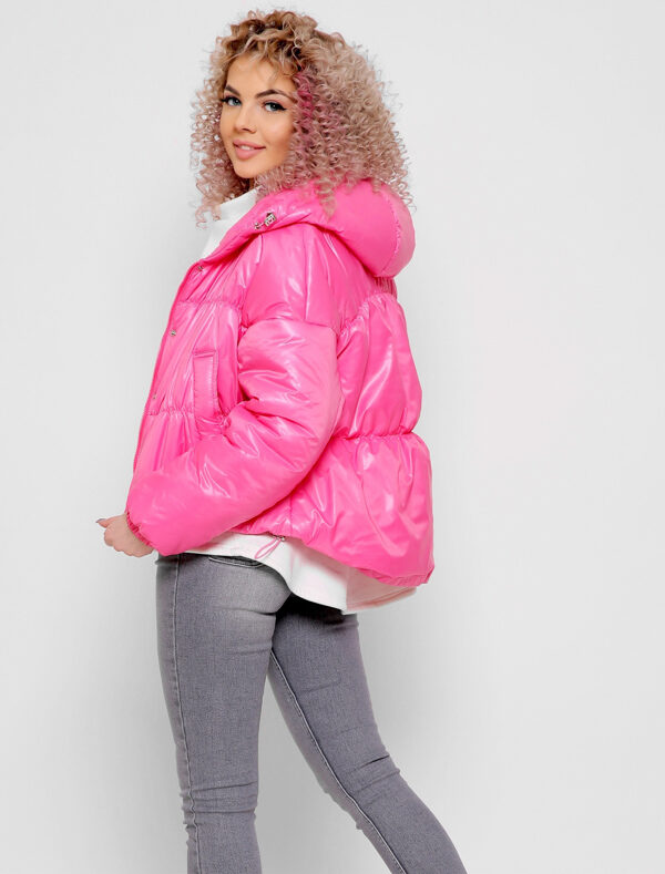 Куртка демісезонна коротка малинова | 71796