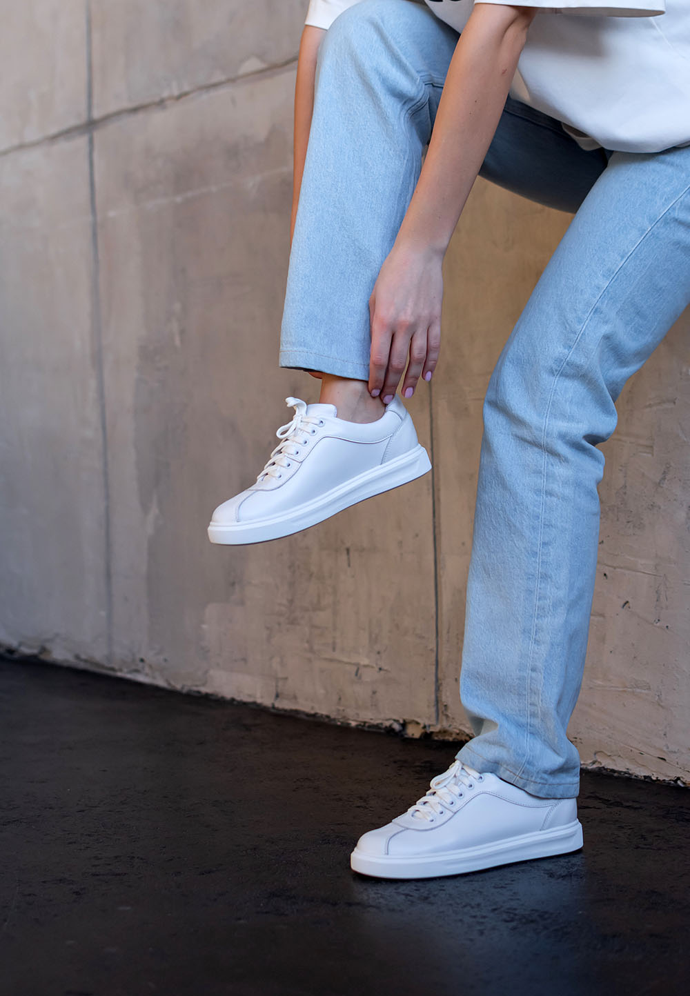 Класичні шкіряні кеди білі | 71463 Класичні шкіряні кеди білі | 71463