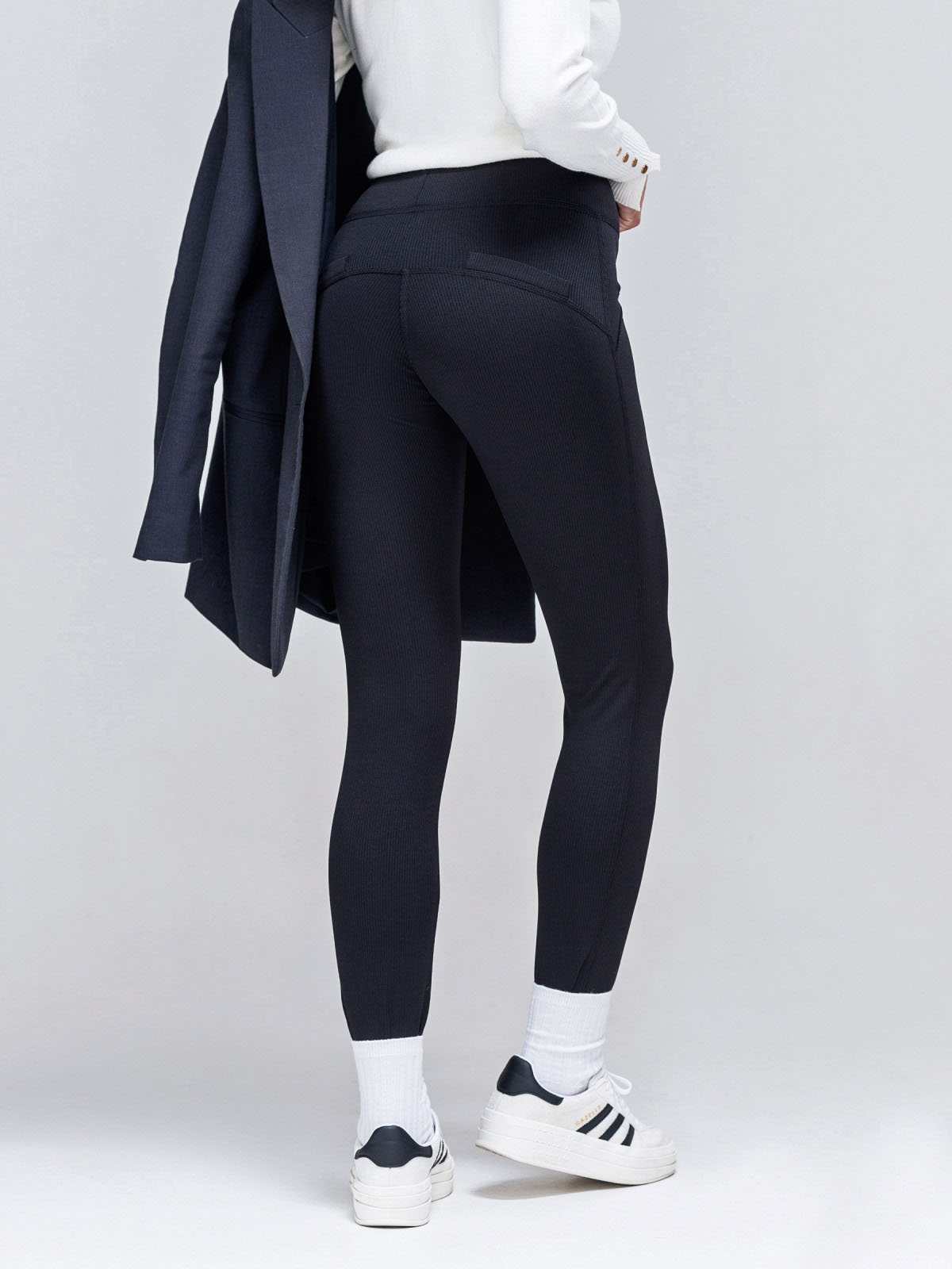 Утеплені лосини з начосом чорні | 72458