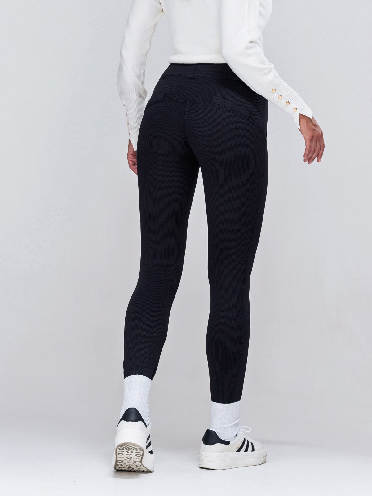 Утеплені лосини з начосом чорні | 72458