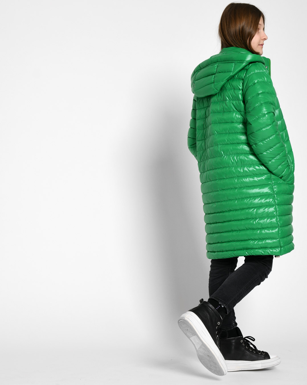 Дитяча демісезонна куртка стьобана зелена | 71935 Дитяча демісезонна куртка стьобана зелена | 71935