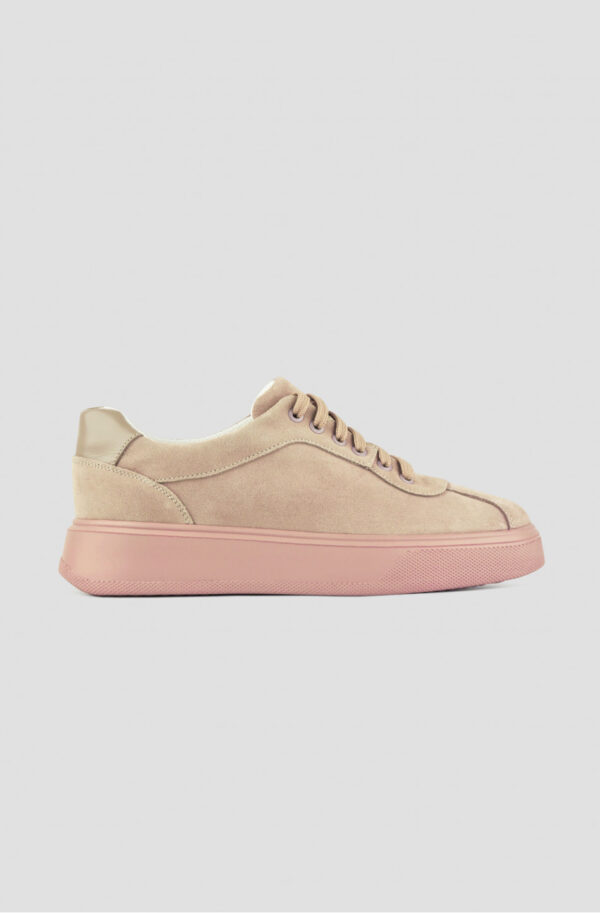 Кеди замшеві бежево-рожеві | 71450