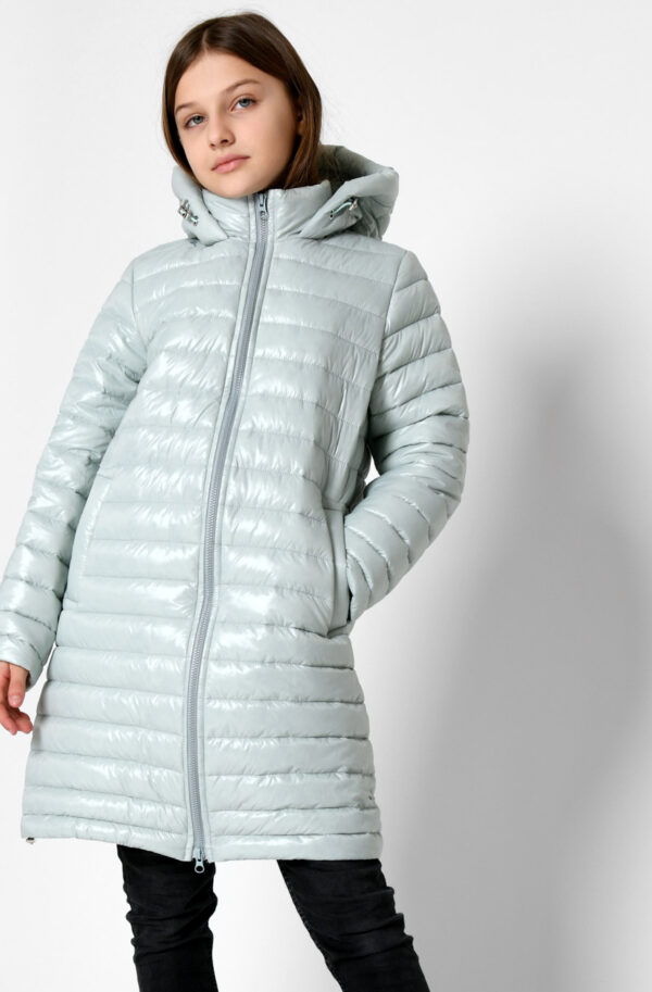 Дитяча демісезонна куртка стьобана м'ятна | 71951