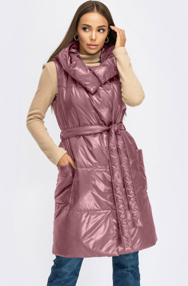 Подовжений жилет рожевий | 73349