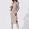 Тепла сукня кремова з додаванням вовни | 73526