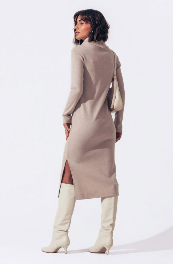 Тепла сукня кремова з додаванням вовни | 73526
