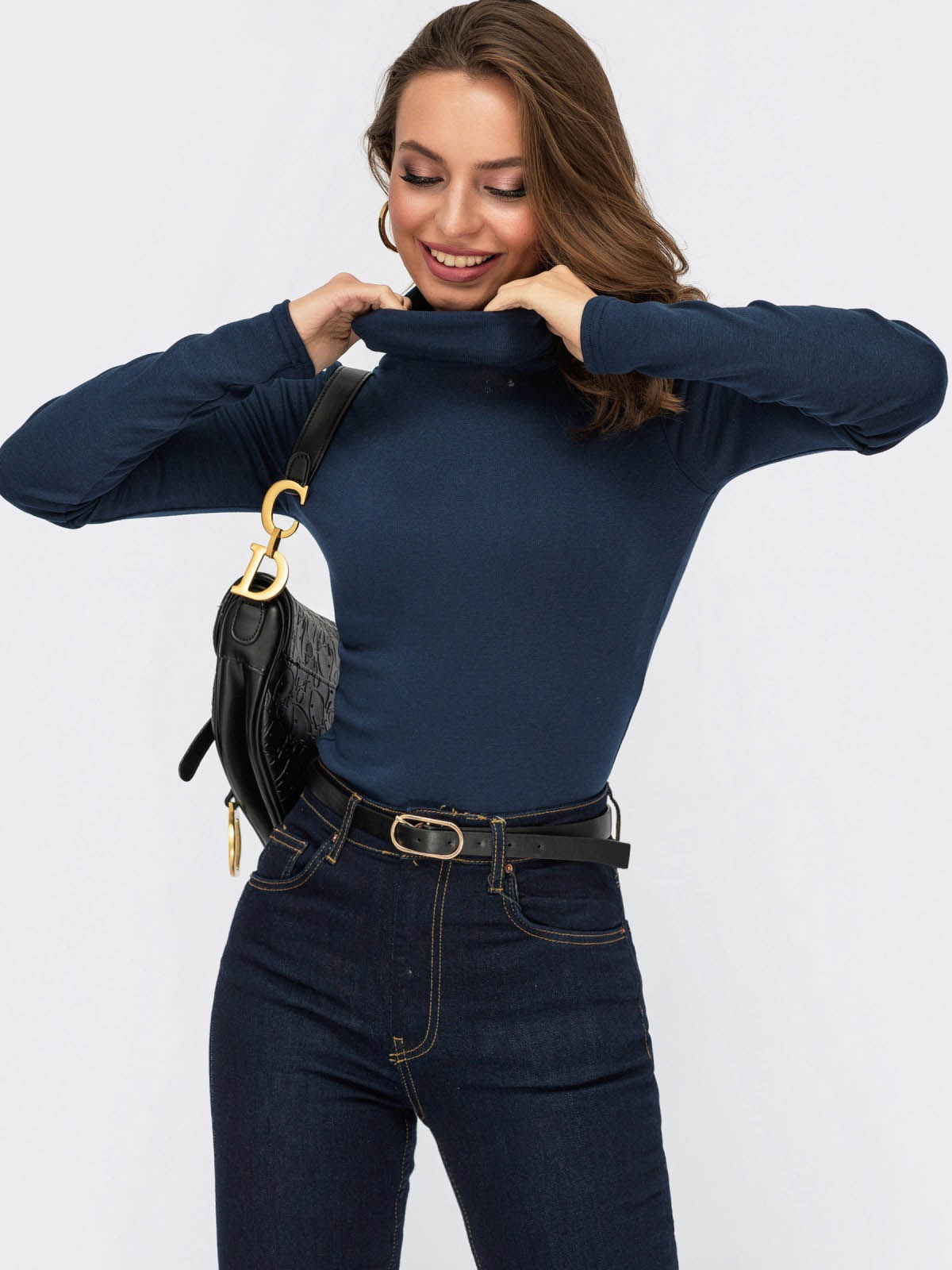 Гольф темно-синій з м'якого трикотажу | 72830 Гольф темно-синій з м'якого трикотажу | 72830