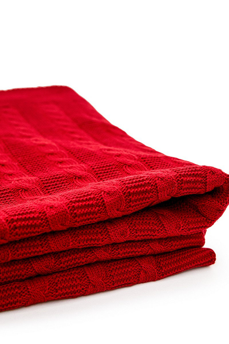 Плед двосторонній червоний 180х130 | 73109