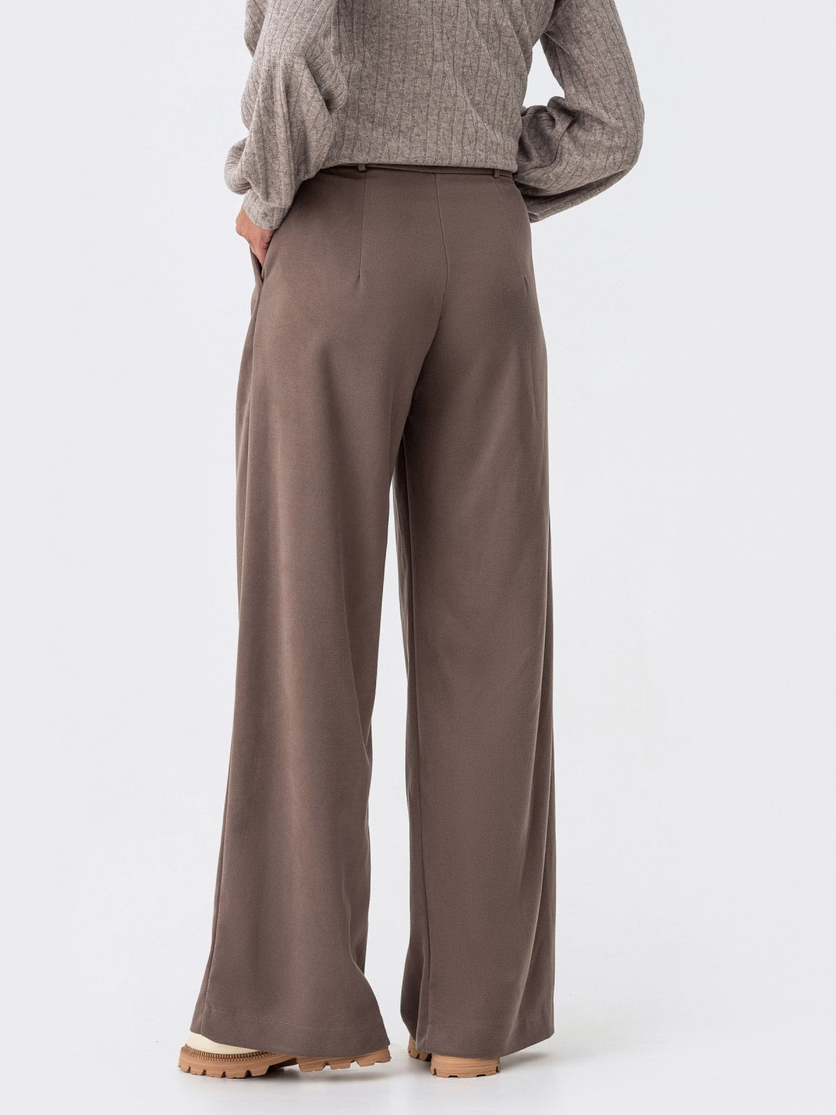 Штани палаццо замшеві коричневі | 72527 Штани палаццо замшеві коричневі | 72527
