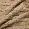 Плед двосторонній темно-бежевий 180х130 | 73090