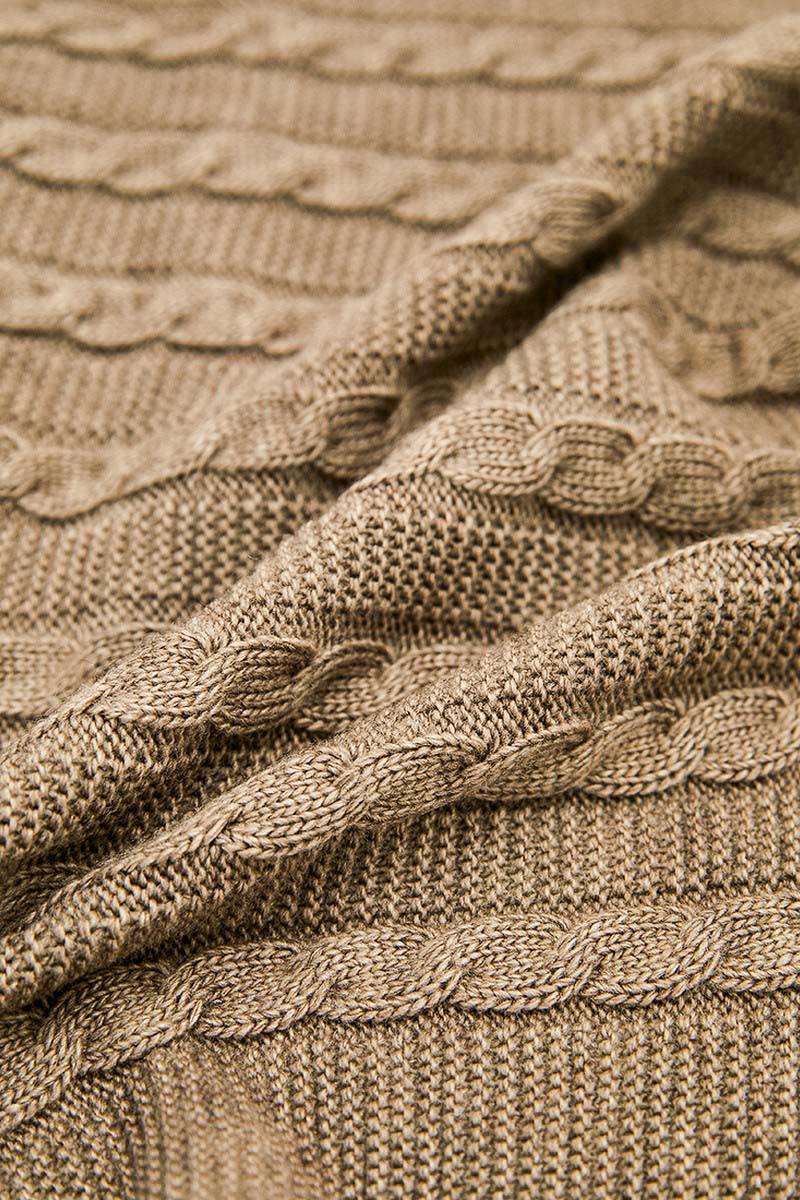 Плед двосторонній темно-бежевий 180х130 | 73090