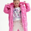 Пухова куртка зимова рожева для дівчаток | 73376 Пухова куртка зимова рожева для дівчаток | 73376