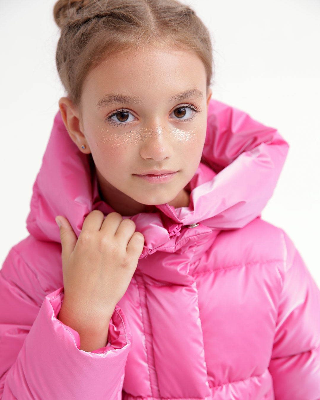 Пухова куртка зимова рожева для дівчаток | 73376 Пухова куртка зимова рожева для дівчаток | 73376