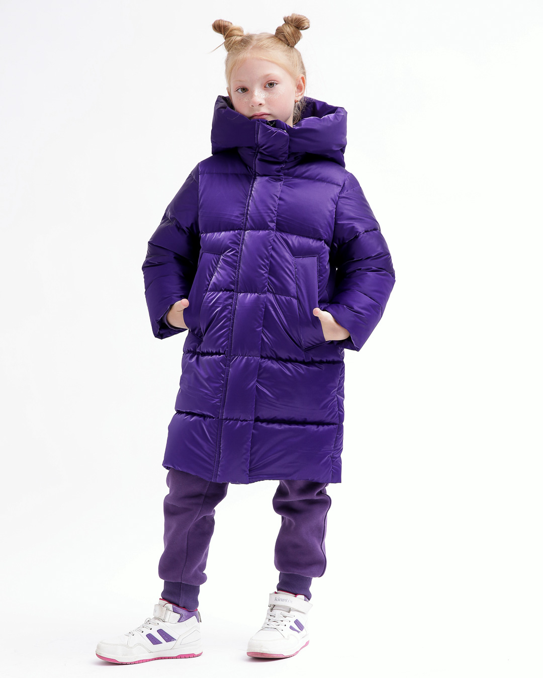 Пухова куртка зимова фіолетова для дівчаток | 73359 Пухова куртка зимова фіолетова для дівчаток | 73359