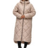 Стьобана довга зимова куртка бежева | 74635 Стьобана довга зимова куртка бежева | 74635
