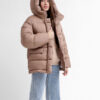 Жіночий короткий пуховик кольору капучино | 74335 Жіночий короткий пуховик кольору капучино | 74335