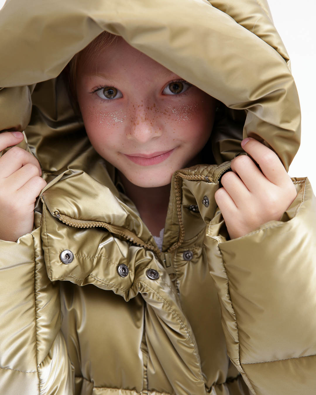 Пухова куртка зимова бронзова для дівчаток | 74597 Пухова куртка зимова бронзова для дівчаток | 74597