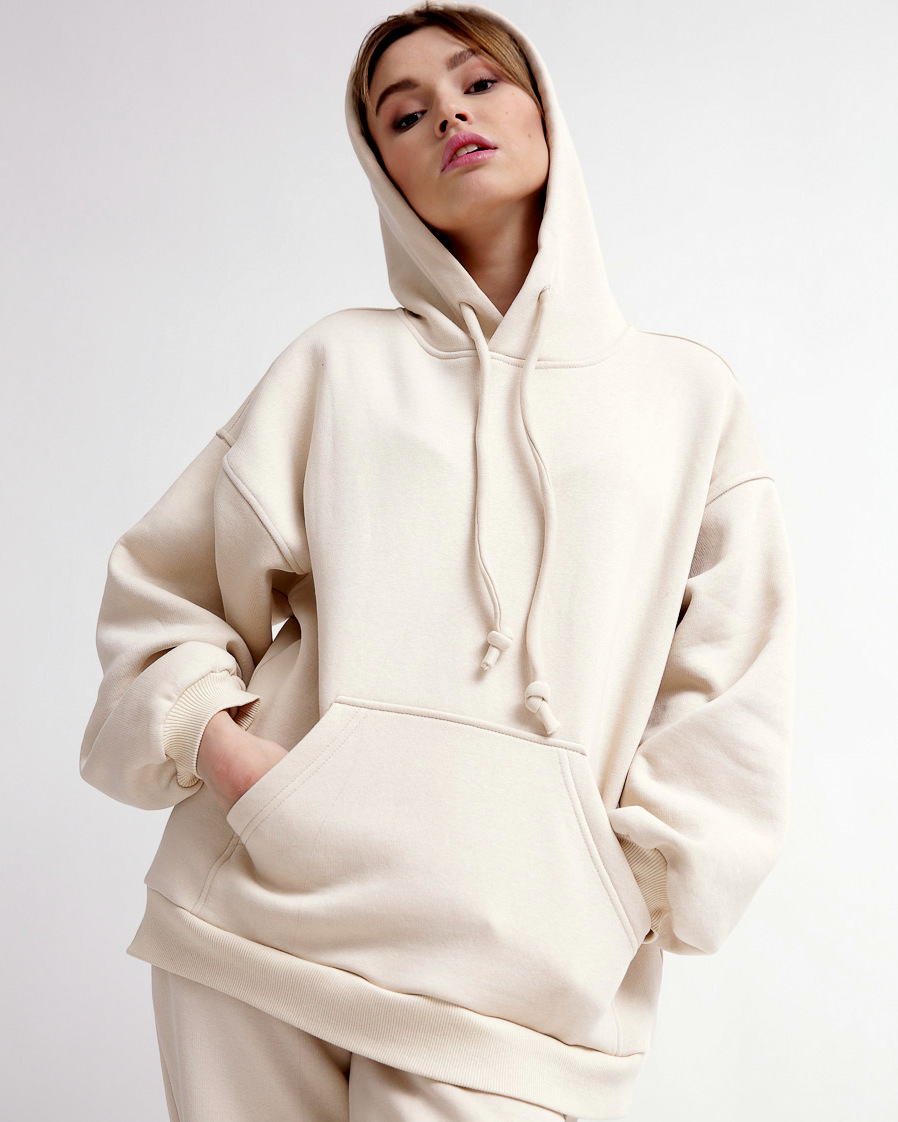 Теплий спортивний костюм на флісі бежевий | 74245