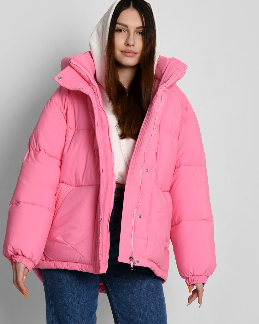 Жіноча зимова куртка рожева | 74381 74381