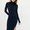 Сукня-гольф темно-синя з розрізом збоку | 74484 Сукня-гольф темно-синя з розрізом збоку | 74484