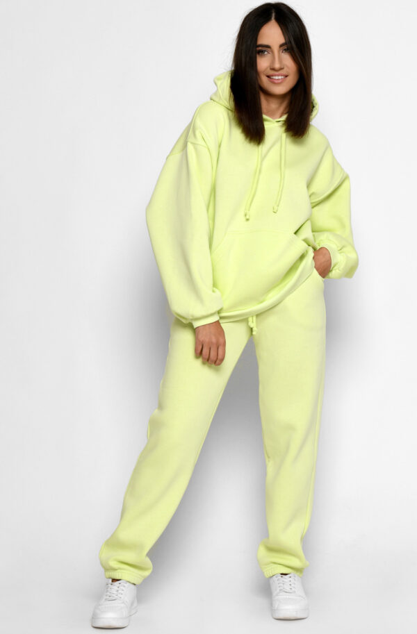 Теплий спортивний костюм лимонний | 74224