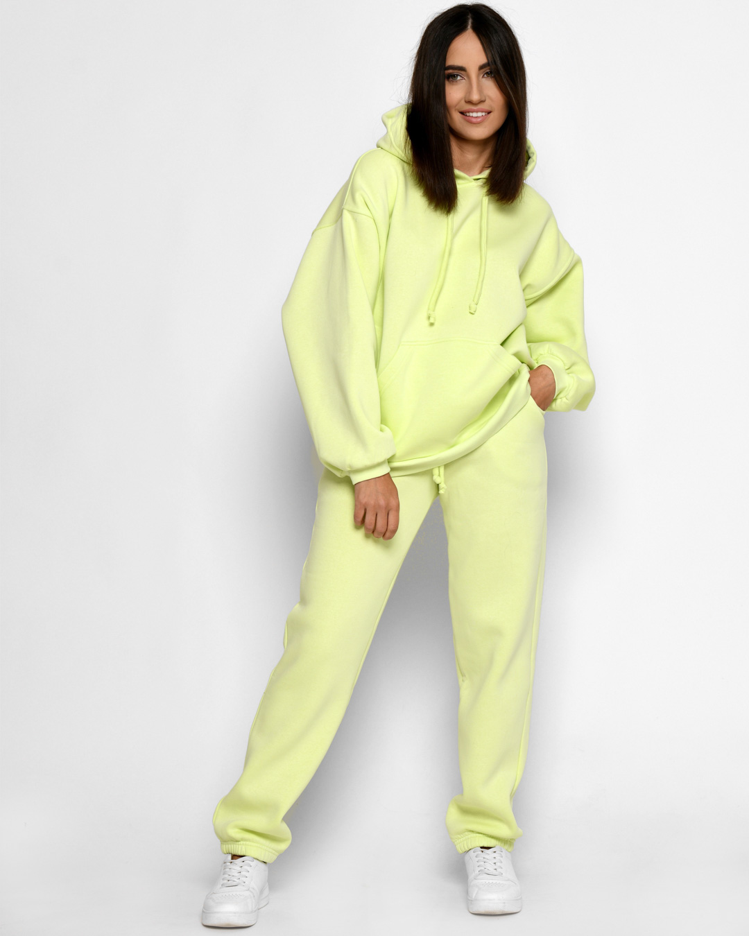 Теплий спортивний костюм лимонний | 74224 Теплий спортивний костюм лимонний | 74224