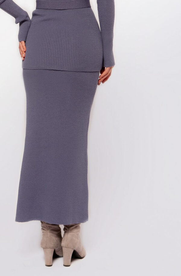 Трикотажна довга спідниця фуме | 74550