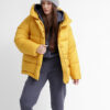 Жіночий короткий пуховик гірчичний | 74357 Жіночий короткий пуховик гірчичний | 74357