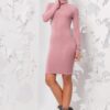 Тепла облягаюча сукня рожева | 74106