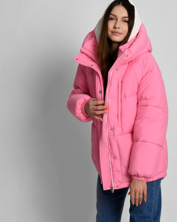 Жіноча зимова куртка рожева | 74381