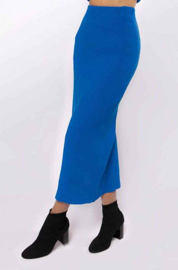 Трикотажна довга спідниця ультрамарин | 74539