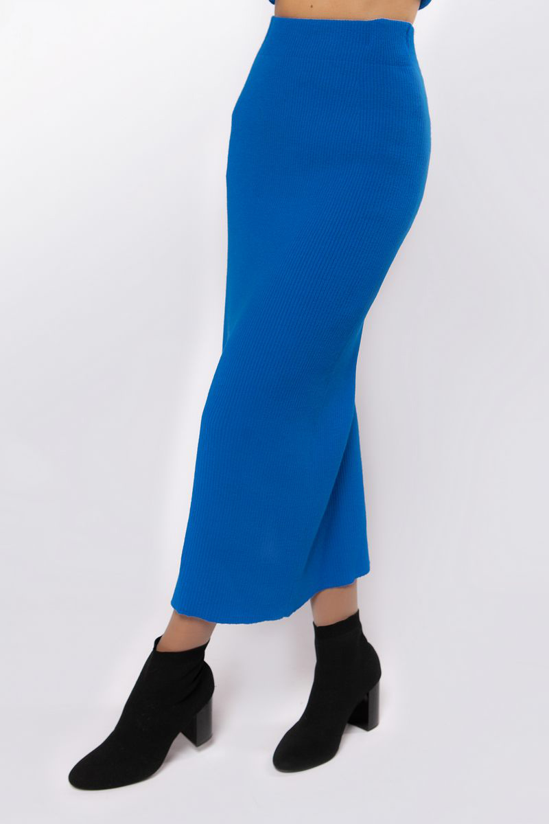 Трикотажна довга спідниця ультрамарин | 74539 Трикотажна довга спідниця ультрамарин | 74539