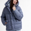 Жіночий короткий пуховик кольору джинс | 74346 Жіночий короткий пуховик кольору джинс | 74346