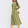 Плаття в'язане світло-зелене плісе | 73642