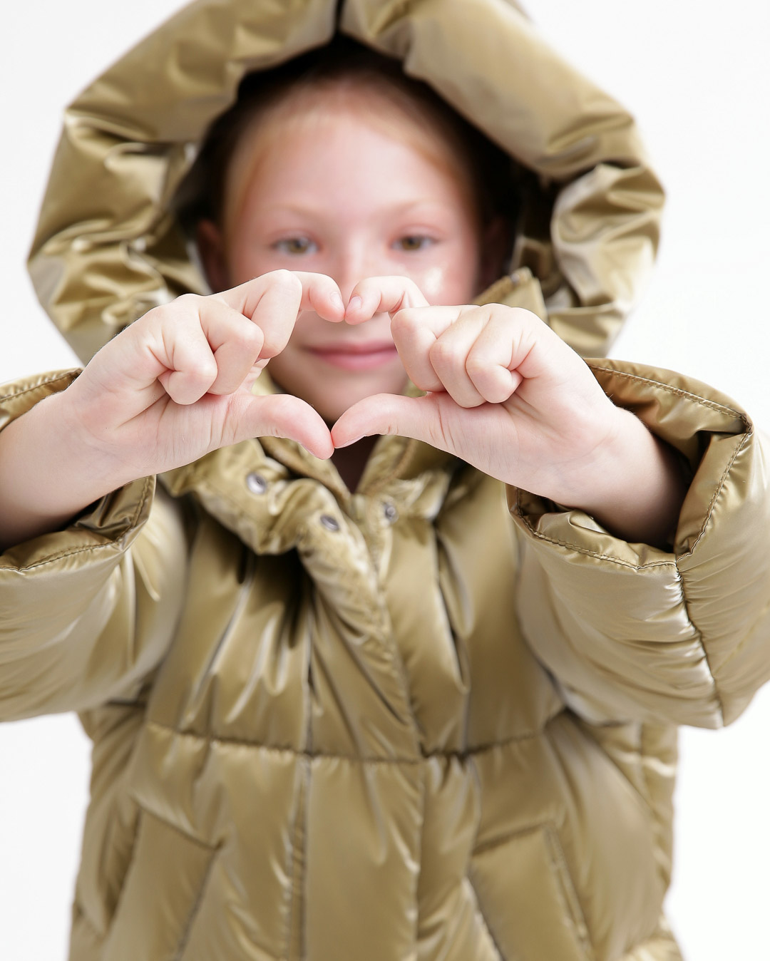 Пухова куртка зимова бронзова для дівчаток | 74597 Пухова куртка зимова бронзова для дівчаток | 74597