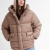 Жіночий короткий пуховик кольору капучино | 74335 Жіночий короткий пуховик кольору капучино | 74335
