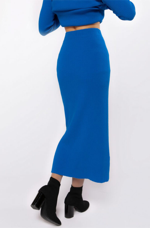 Трикотажна довга спідниця ультрамарин | 74539