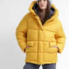 Жіночий короткий пуховик гірчичний | 74357 Жіночий короткий пуховик гірчичний | 74357