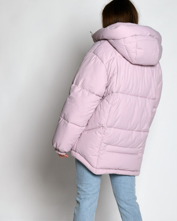 Жіноча зимова куртка пудрова | 74411