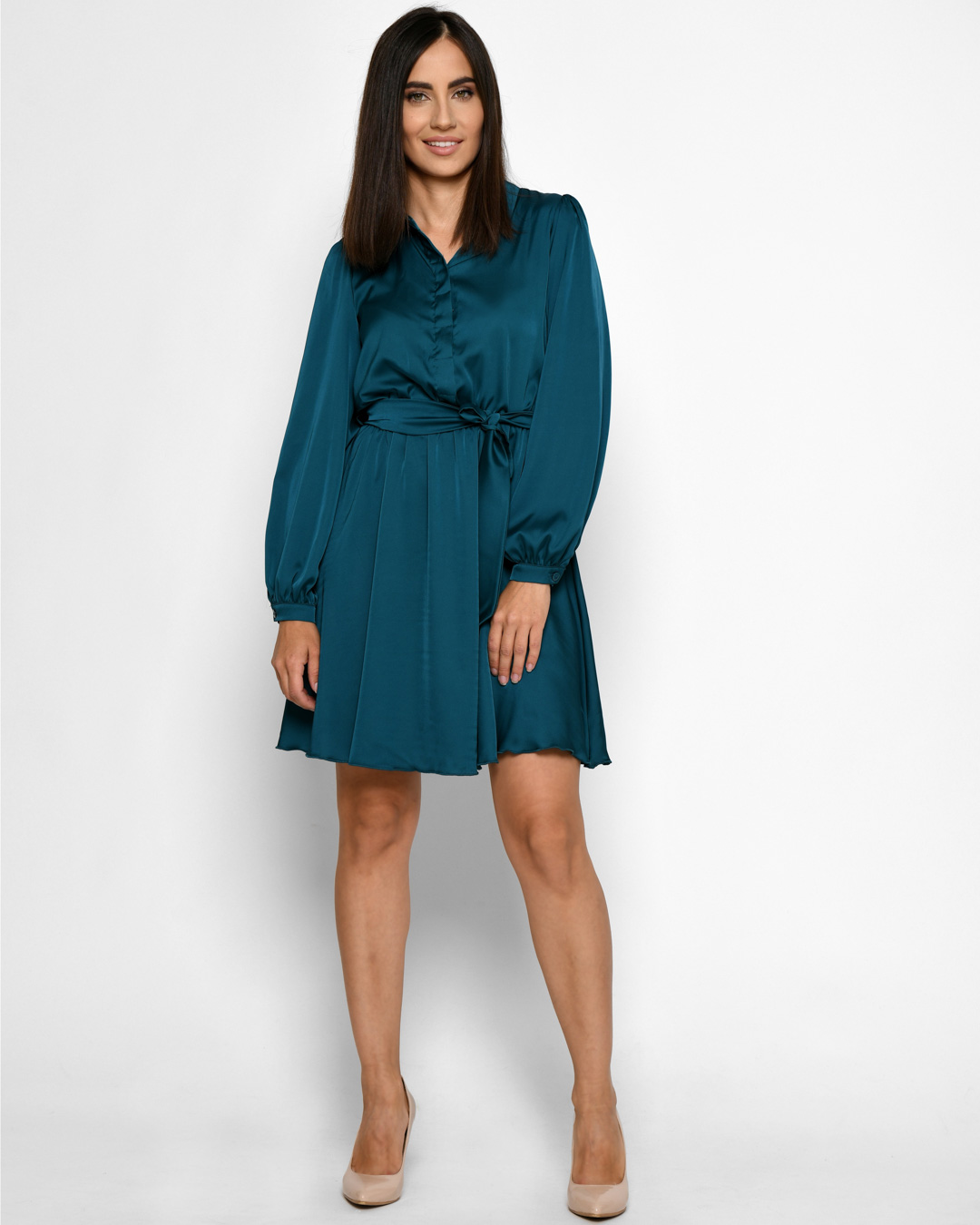 Шовкова мінісукня смарагдова | 74077 Шовкова мінісукня смарагдова | 74077