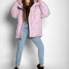 Жіноча зимова куртка пудрова | 74411 Жіноча зимова куртка пудрова | 74411