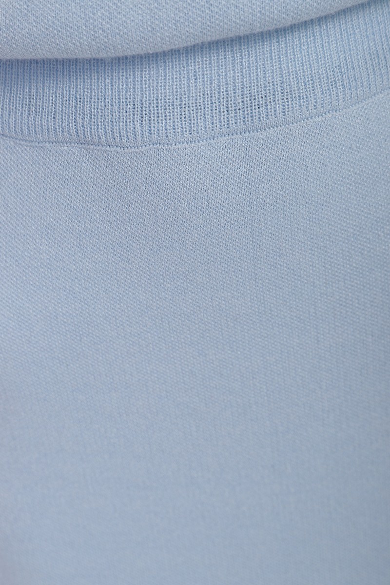 Трикотажна спідниця з розрізом блакитна | 73879 Трикотажна спідниця з розрізом блакитна | 73879