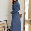 Джинсове плаття-сорочка синє довжини міді | 74692 Джинсове плаття-сорочка синє довжини міді | 74692