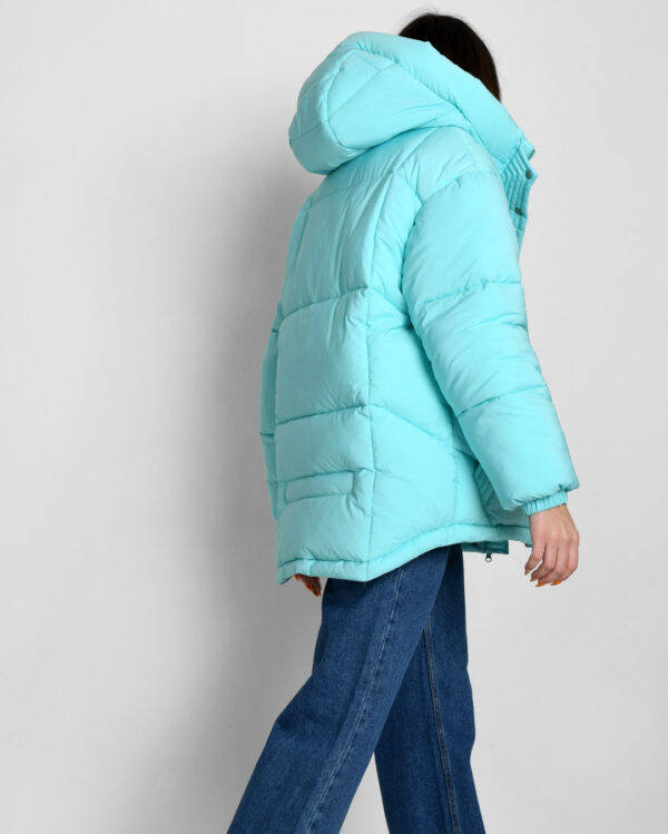 Жіноча зимова куртка бірюзова | 74403