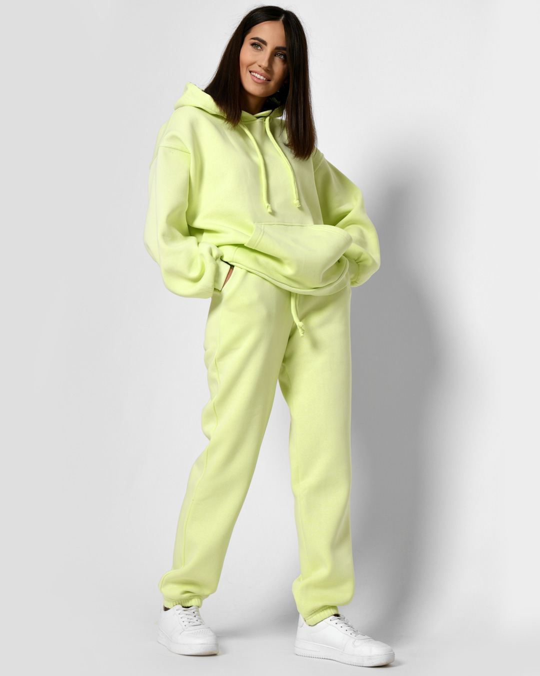 Теплий спортивний костюм лимонний | 74224 Теплий спортивний костюм лимонний | 74224