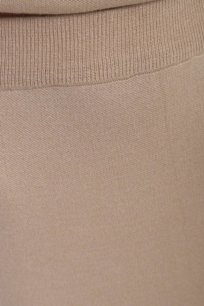 Трикотажна спідниця з розрізом бежева | 73872 Трикотажна спідниця з розрізом бежева | 73872