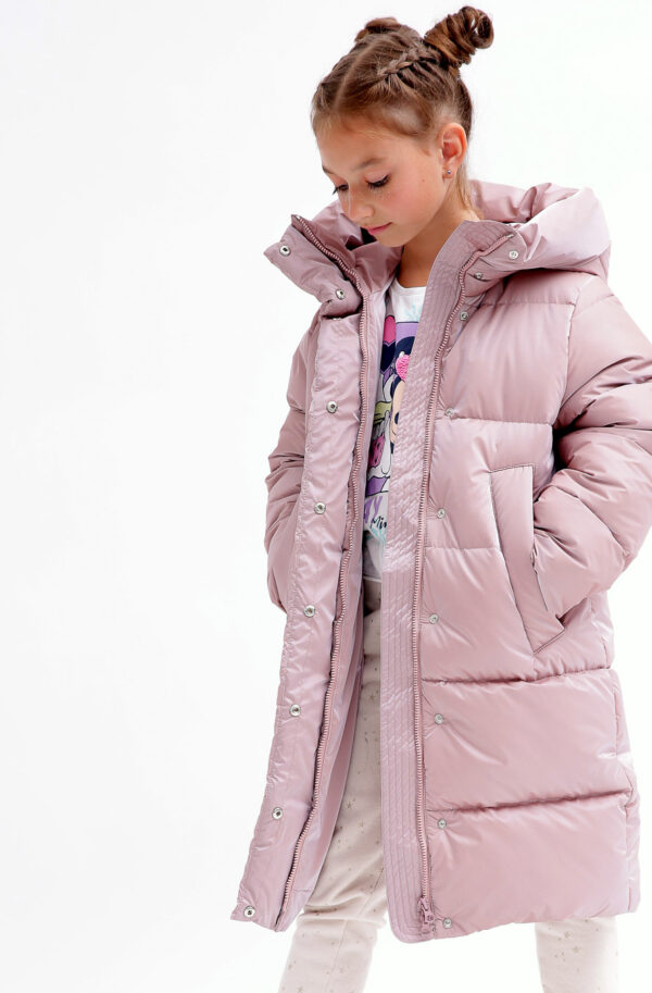 FashionSets - Головна 20 Пухова куртка зимова пудрова для дівчаток | 74588