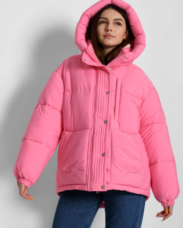 Жіноча зимова куртка рожева | 74381