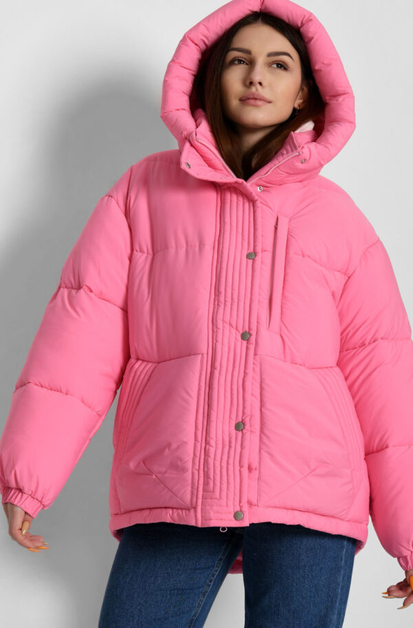 Жіноча зимова куртка рожева | 74381
