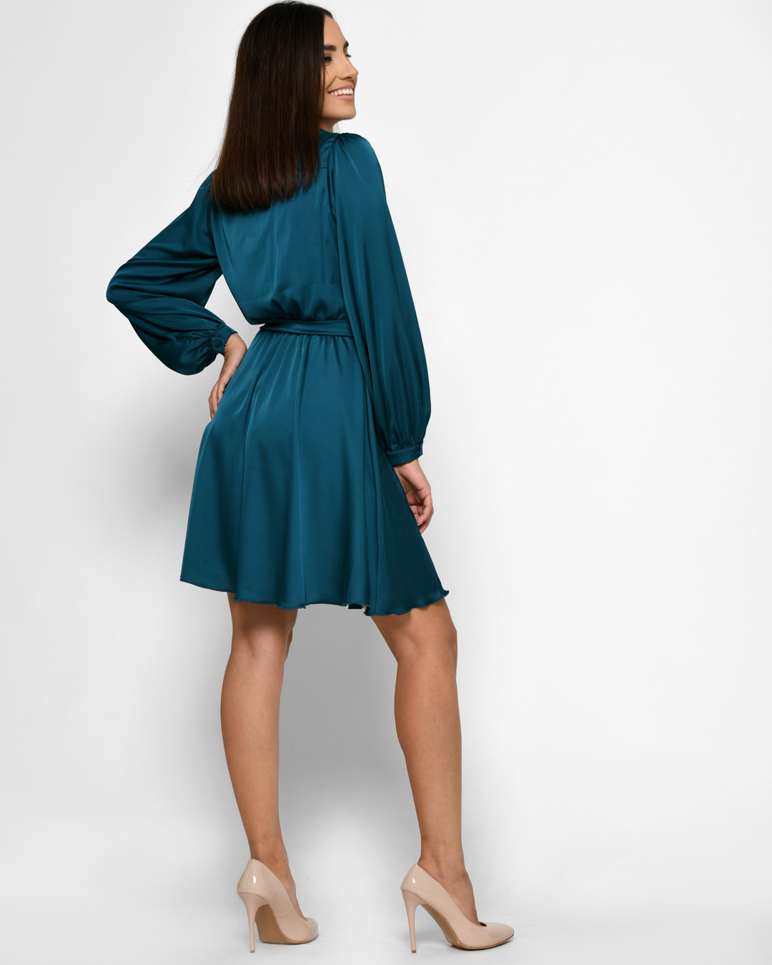 Шовкова мінісукня смарагдова | 74077 Шовкова мінісукня смарагдова | 74077